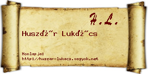 Huszár Lukács névjegykártya